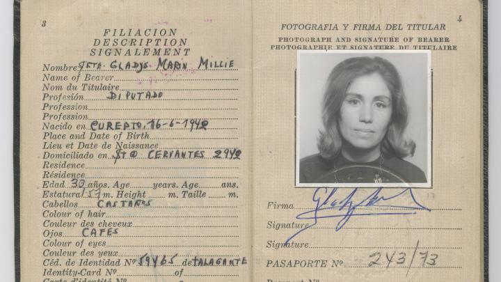 Pasaporte donado al MHN
